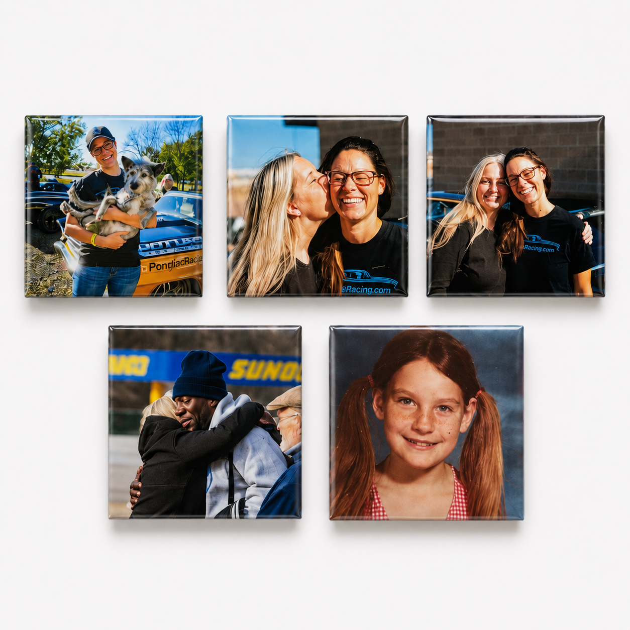 5 Pack 2 x 2 Inch Photo Magnets